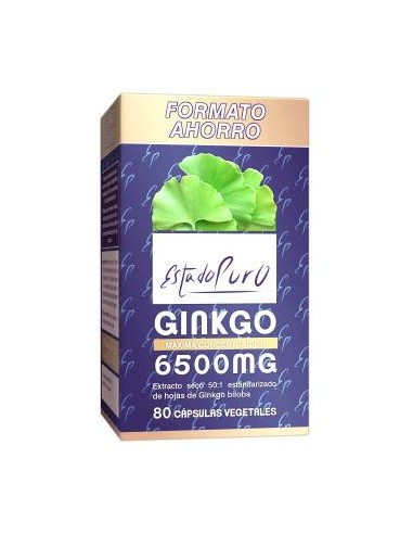 GINKGO 6500mg 80cap. ESTADO PURO TONGIL