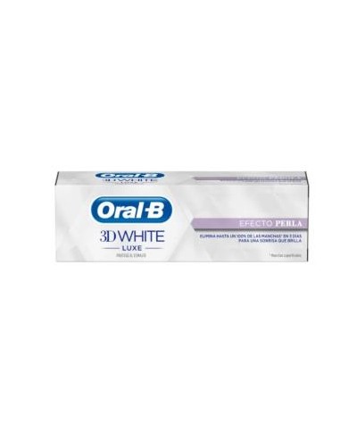 PASTA 3D WHITE LUXE efecto perla 75ml. ORAL-B