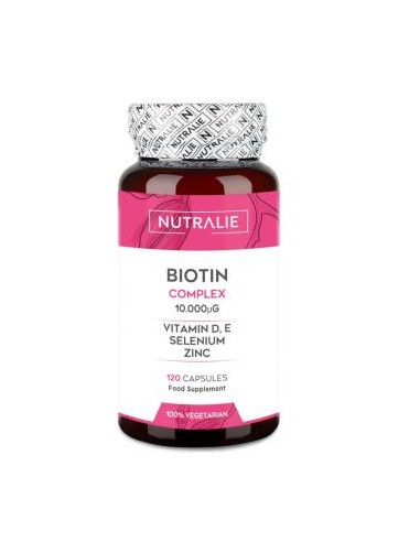 BIOTINA 10000mcg+VITAMINAS E+D 120cap. NUTRALIE