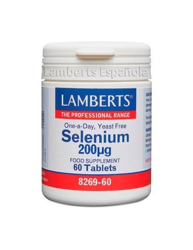 SELENIO 200 mcg. (Como Seleno-L-Metionina) 60comp. LAMBERTS