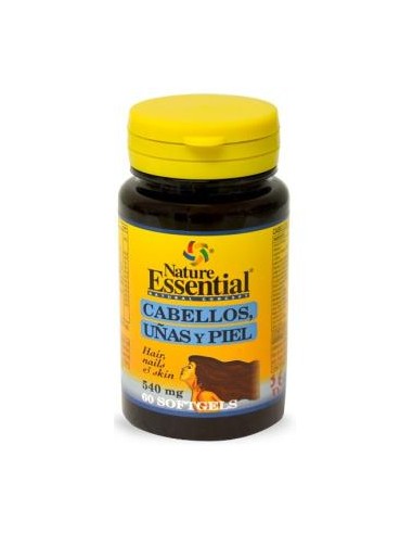 CABELLO, UÑAS Y PIEL 540mg. 60perlas NATURE ESSENTIAL