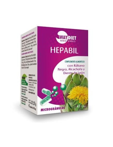 PHYTOCOMPLEX HEPABIL 45caps. WAYDIET NATURAL PRODUCTS