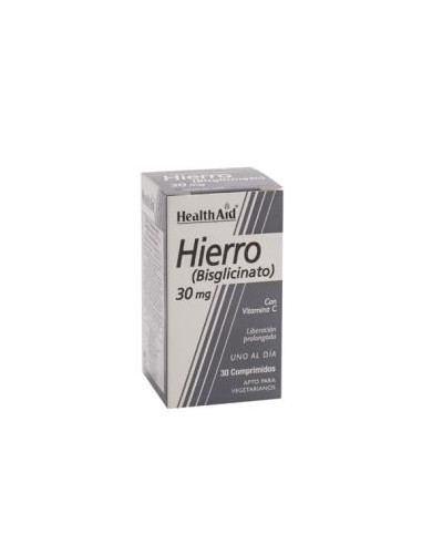 HIERRO BISGLYCINATE iron+vit.C 30comp HEALTH AID