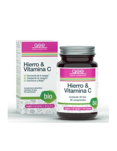 HIERRO+ VITAMINA C 60comp. BIO VEGAN GSE