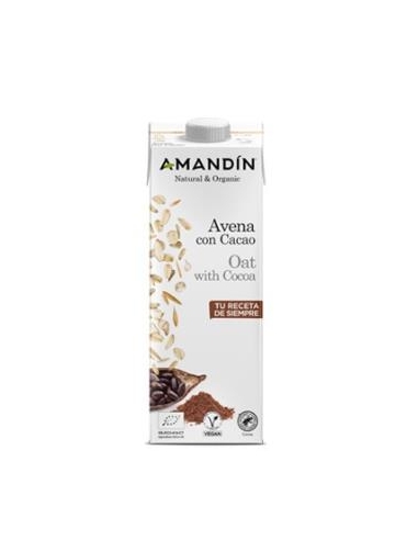 BEBIDA VEGETAL DE AVENA con cacao 1lt x 6 uds AMANDIN