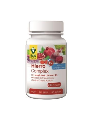 COMPLEJO DE HIERRO 80cap. SG VEGAN RAAB VITALFOOD