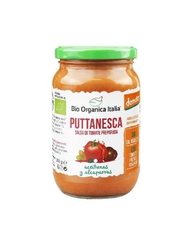 SALSA DE TOMATE PUTTANESCA 325ml. DEMETER BIO ORGANICA ITALIA