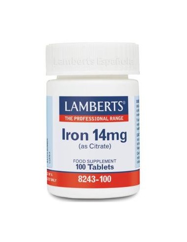 HIERRO 14 mg.citrato 100 comp. LAMBERTS