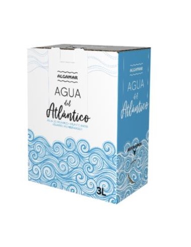 AGUA DEL OCEANO ATLANTICO agua de mar bag in box 3l. ALGAMAR