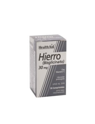 Comprar HIERRO BISGLYCINATE iron+vit.C 30comp HEALTH AID