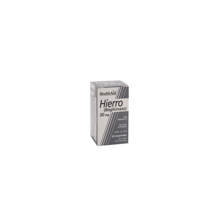 HIERRO BISGLYCINATE iron+vit.C 30comp HEALTH AID