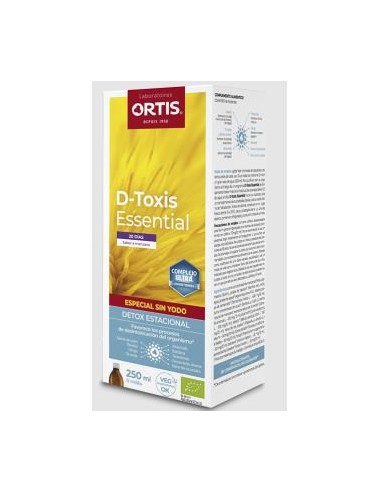 D-TOXIS ESSENTIAL manzana sin yodo 250ml. BIO ORTIS