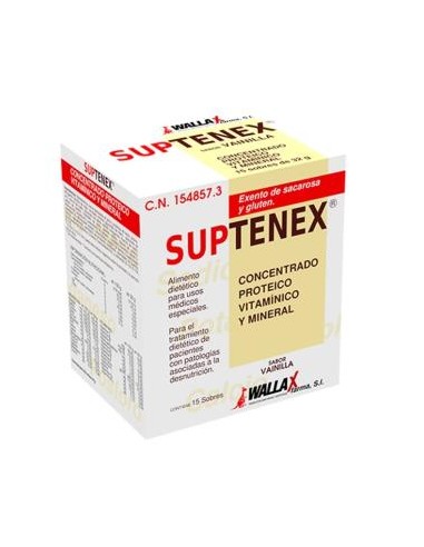 SUPTENEX vainilla 15 sobres WALLAX FARMA