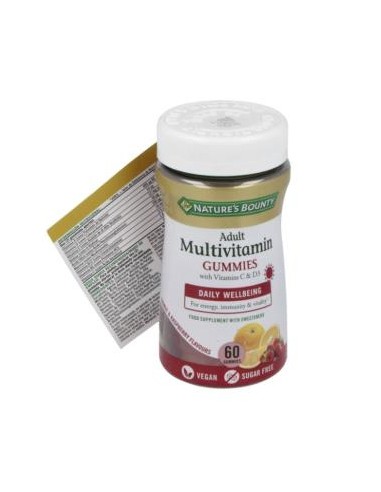 GUMMIES MULTIVITAMINICO ADULTO 60gominolas NATURES BOUNTY