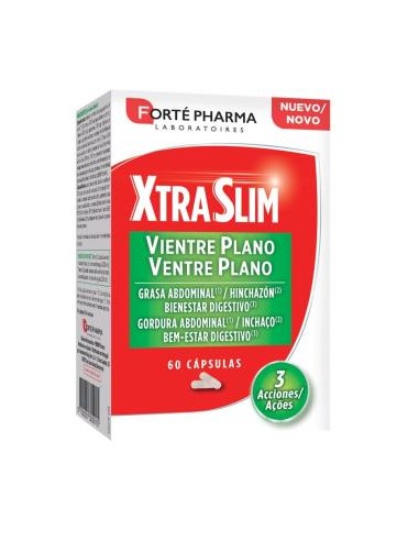 XTRASLIM VIENTRE PLANO grasa abdominal 60cap. FORTE PHARMA