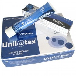 Caja de 144 condones Unilatex con Lubricante Neutro