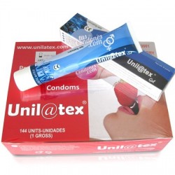 Caja de 144 uds Unilatex Fresa y Lubricante Neutro