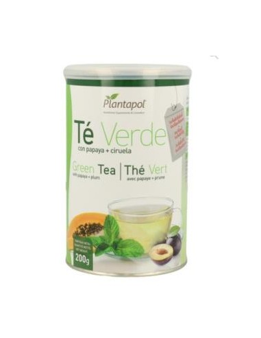 TE VERDE con papaya y ciruela bote 200gr.instantan PLANTAPOL