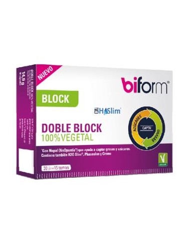 BIFORM DOBLE BLOCK vegano 30cap. DIETISA (DIELISA)