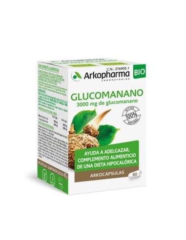 GLUCOMANANO 80arkocapsulas. BIO ARKOPHARMA