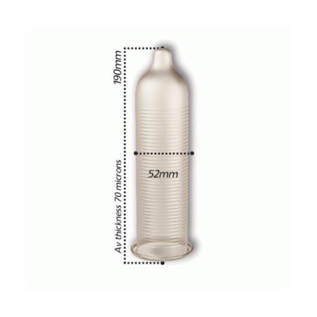 Preservativos estriados Pasante Ribbed. Caja 12 uds