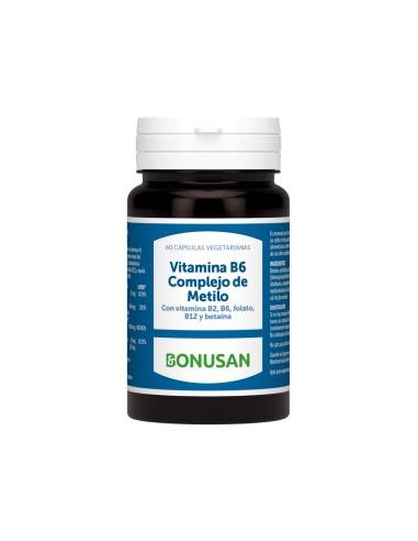 VITAMINA B6 complejo metilo 60cap. BONUSAN