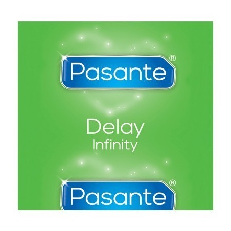 Preservativos retardantes Pasante Infinity caja de 12 uds