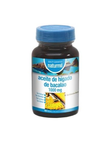 ACEITE DE HIGADO DE BACALAO 1000mg. 45perlas DIETMED