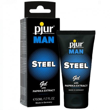 Gel potenciador hombre Pjur Man Steel 50ml. Dura como el acero!