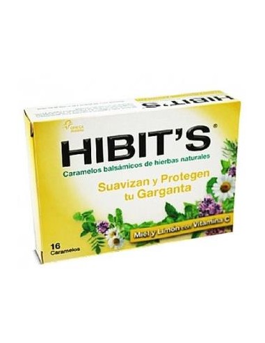 HIBITS garganta miel y limon 16caramelos