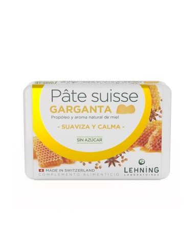 PATE SUISSE GARGANTA 40caramelos goma. LEHNING