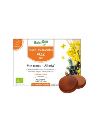 PASTILLAS BLANDAS PARA LA VOZ 24gominolas BIO HERBALGEM