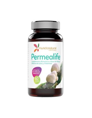 PERMEALIFE melena de leon 60cap. MUNDONATURAL