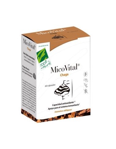 MICOVITAL Chaga 60cap. CIEN POR CIEN NATURAL