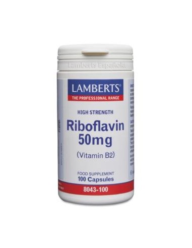 VITAMINA B-2 50 mg.(Riboflavina) 100 cap. LAMBERTS