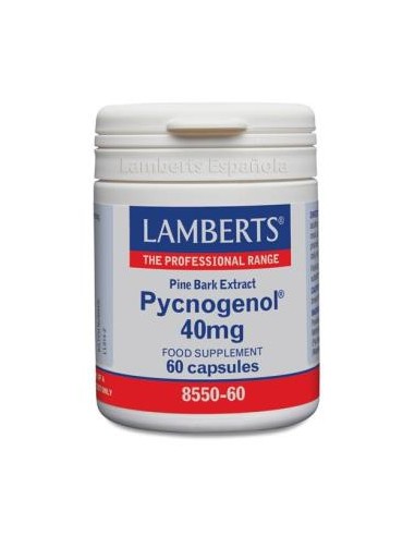 PYCNOGENOL 40 mg.(extracto de PINO BARK) 60 cap. LAMBERTS