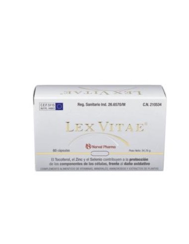 LEX VITAE (uso interno) blister 60cap. NARVAL PHARMA, S.A.