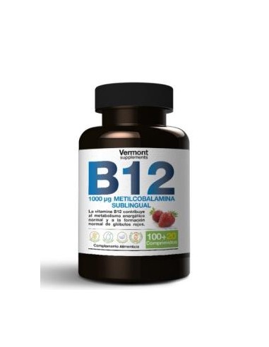 VITAMINA B12 1000mcg sublingual 120comp. VERMONT SUPPLEMENTS