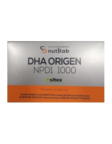 DHA ORIGEN NPD1 1000 blister 60perlas. NUTILAB