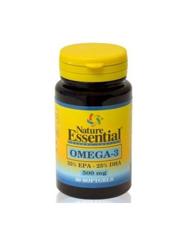 OMEGA 3 (EPA 35% DHA 25%) 500mg. 50perlas NATURE ESSENTIAL