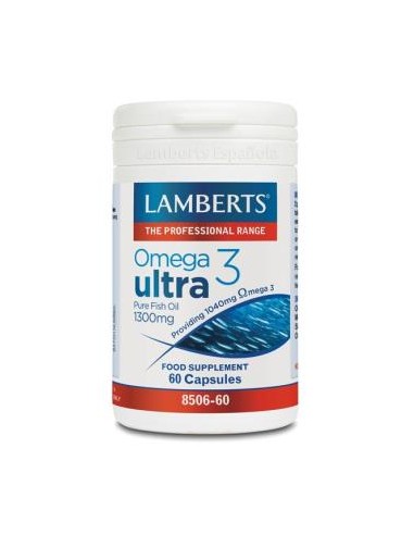 OMEGA 3 ULTRA aceite de pescado puro 1300mg. 60cap LAMBERTS