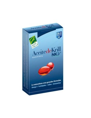 ACEITE DE KRILL NKO 40perlas CIEN POR CIEN NATURAL