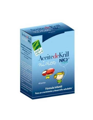 ACEITE DE KRILL NKO niños 60perlas CIEN POR CIEN NATURAL