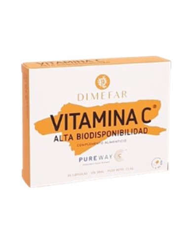 VITAMINA C 500mg. PureWay-C 30cap.veg. DIMEFAR