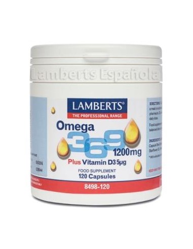 OMEGA 3-6-9 mas VITAMINA D3 120cap. LAMBERTS