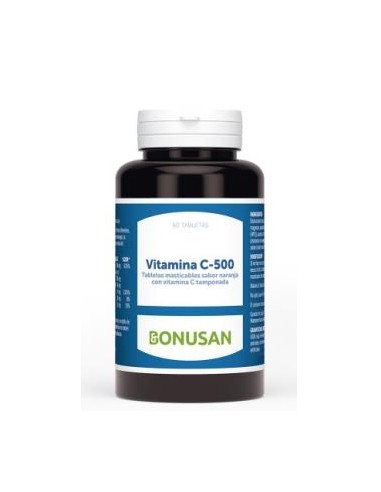 VITAMINA C 500 60comp.masticables BONUSAN