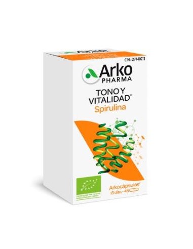 SPIRULINA 45arkocapsulas. BIO ARKOPHARMA