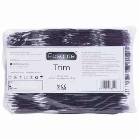 Condones pequeños y estrechos Pasante Trim caja 144 uds