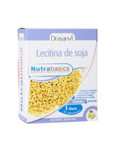 NUTRABASICS LECITINA DE SOJA 1200mg. 48perlas DRASANVI