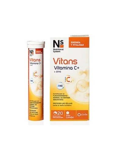 NS VITANS VITAMINA C+ZINC 20 comp eferv limon